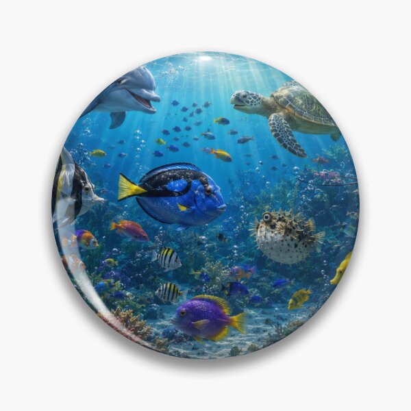 Item preview, Frutiger Aero Tropical Reef Tank designed and sold by CraftyPawsSB.