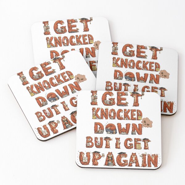 Item preview, I Get Knocked Down - University Edition - Squirrel Style designed and sold by SecretSquirrellDesigns.