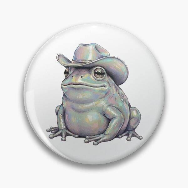 Item preview, Iridescent Cowboy Frog Shimmer Yeehaw Art designed and sold by GymTanLaundry.