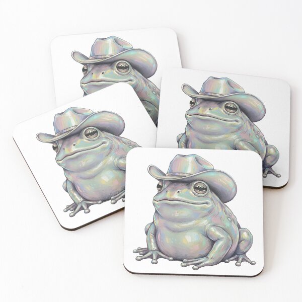 Item preview, Iridescent Cowboy Frog Shimmer Yeehaw Art designed and sold by GymTanLaundry.