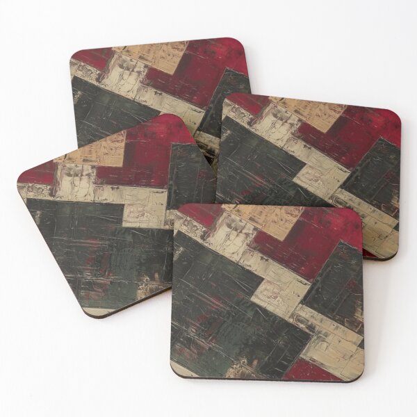 Item preview, Abstract Red Green and Gold Pattern designed and sold by ZedColors.