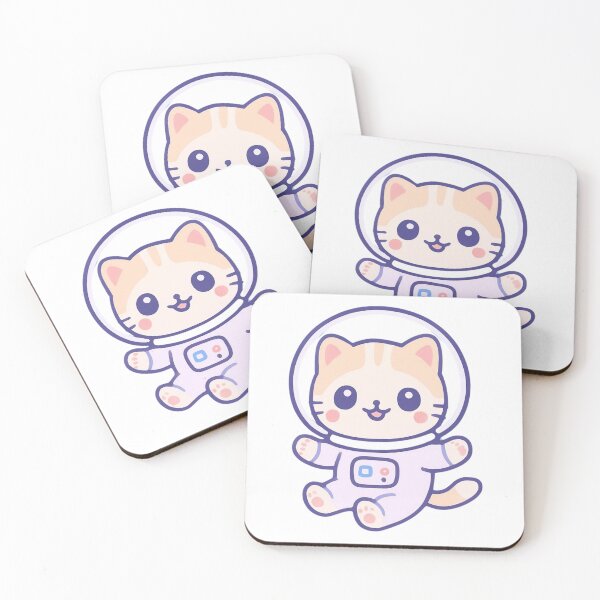 Item preview, Kawaii Astronaut Kitten | Cute Space Cat Art designed and sold by Noxivora.