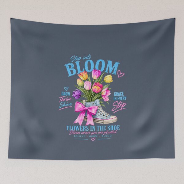 Item preview, Step Into Bloom – Flowers in the Shoe Aesthetic T-Shirt designed and sold by Aimetoi.