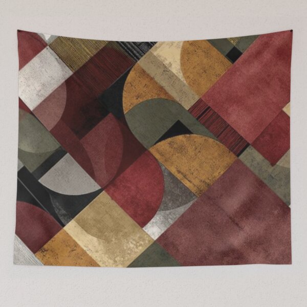 Item preview, Abstract Red Black and Gold Pattern designed and sold by ZedColors.