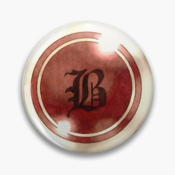 Item preview, Beyond birthday letter symbol icon pin/sticker death note designed and sold by Foxbonez50.