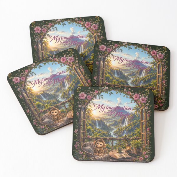 Item preview, My Imagination Is My Magic – Cozy Jungle Volcano Aesthetic designed and sold by Aimetoi.