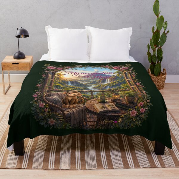 Item preview, My Imagination Is My Magic – Cozy Jungle Volcano Aesthetic designed and sold by Aimetoi.