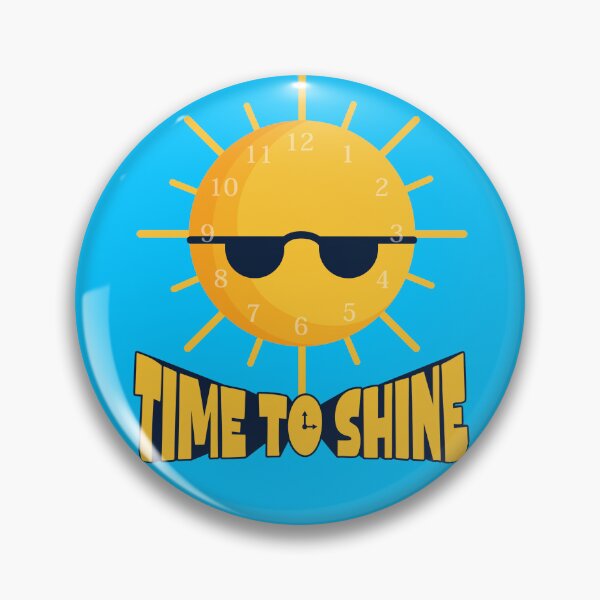 Item preview, Time to Shine – Cute Sunshine Clock Pun Design designed and sold by ThisIsDebbie.