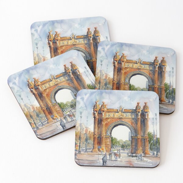 Item preview, Barcelona Arc de Triomf Watercolor designed and sold by caracatita75.
