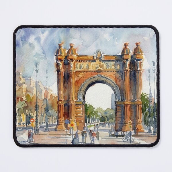 Item preview, Barcelona Arc de Triomf Watercolor designed and sold by caracatita75.