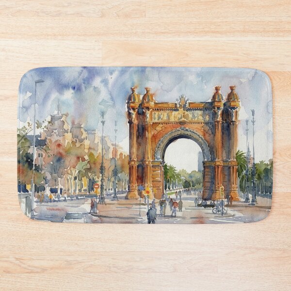 Item preview, Barcelona Arc de Triomf Watercolor designed and sold by caracatita75.
