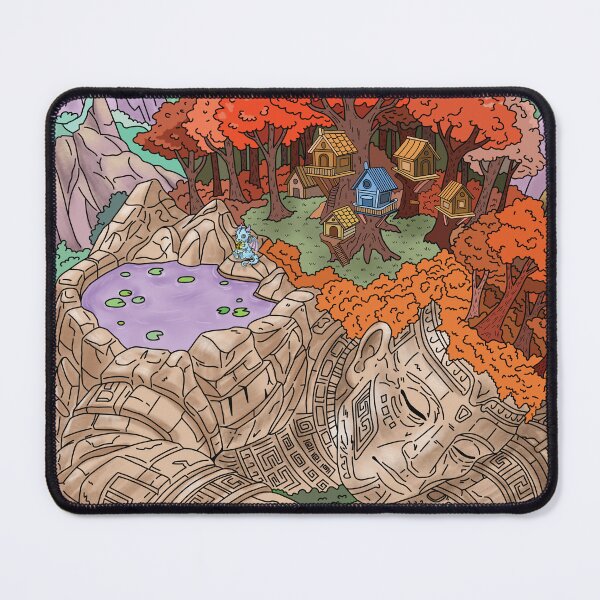 Item preview, The Sleeping Giant - Cozy Fantasy Forest Wall Art designed and sold by AliAltinelArt.