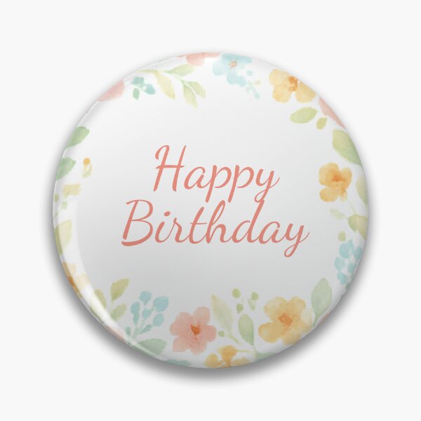 Item preview, Happy Birthday Watercolor Floral Pastel designed and sold by Innova_Creations.