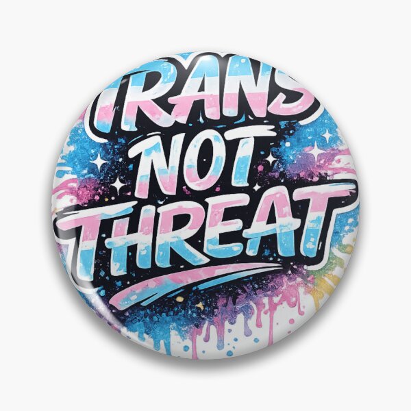 Item preview, Trans Not Threat Graffiti Pride Typography Design designed and sold by LatestDesign95.
