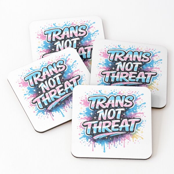 Item preview, Trans Not Threat Graffiti Pride Typography Design designed and sold by LatestDesign95.