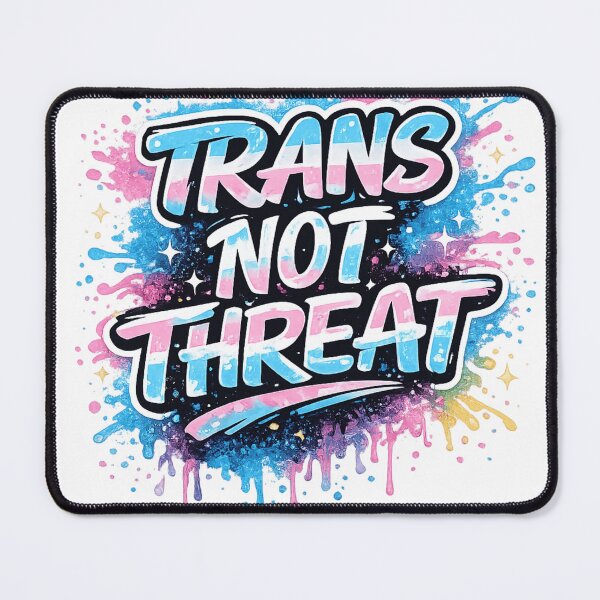 Item preview, Trans Not Threat Graffiti Pride Typography Design designed and sold by LatestDesign95.