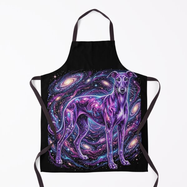 Item preview, Cosmic Greyhound Galaxy Neon Purple Dog Art designed and sold by Alma en Cada Detalle.