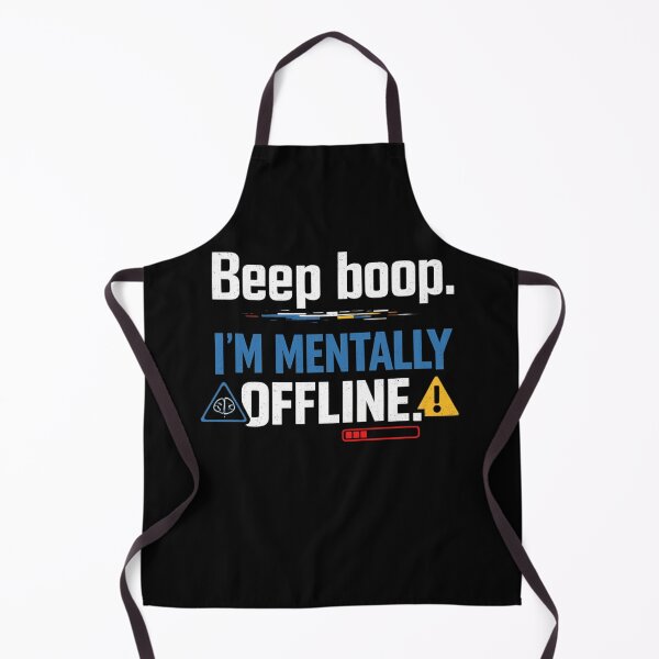 Item preview, Beep Boop I’m Mentally Offline – AI Burnout Digital Exhaustion Futuristic Minimal Typography designed and sold by Ladys-Gents.