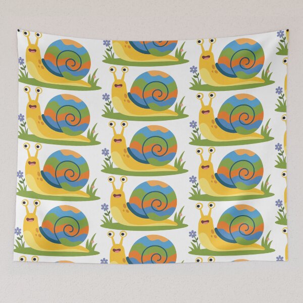 Item preview, Yellow Snail with Landscape Spiral Shell designed and sold by BetweenForms.