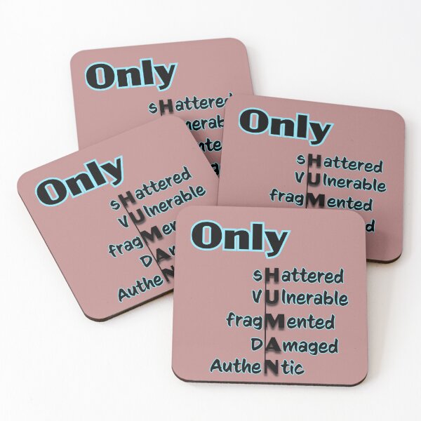 Item preview, Only Human Shattered Vulnerable Quote Art designed and sold by Heal of Souls Designs .