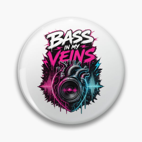 Item preview, Summerfest - Bass In My Veins – Neon EDM Heart Festival Design designed and sold by SplashPixel.