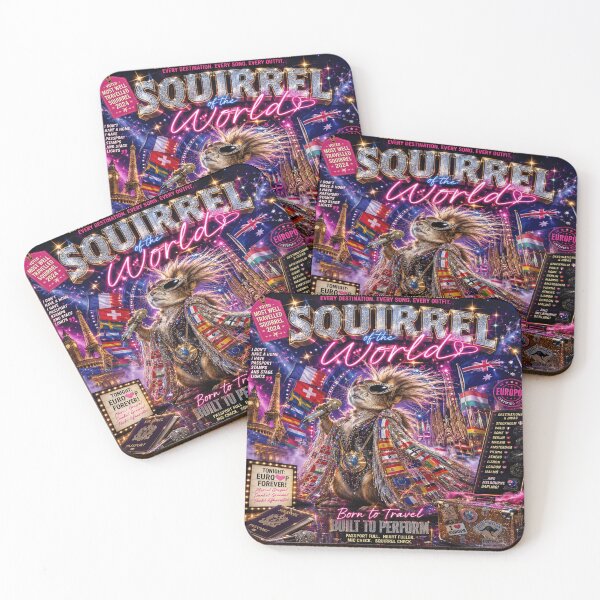 Item preview, Fabulous Euro Squirrel Takes Europe designed and sold by SecretSquirrellDesigns.