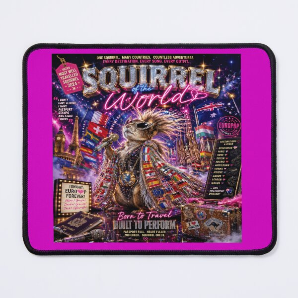 Item preview, Fabulous Euro Squirrel Takes Europe designed and sold by SecretSquirrellDesigns.