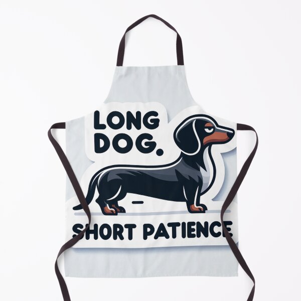 Artikelvorschau, Dackel-Aufkleber „Langer Hund, kurze Geduld“ | Lustiges Geschenk für Dackel entworfen und verkauft von TheSlapStackShop.