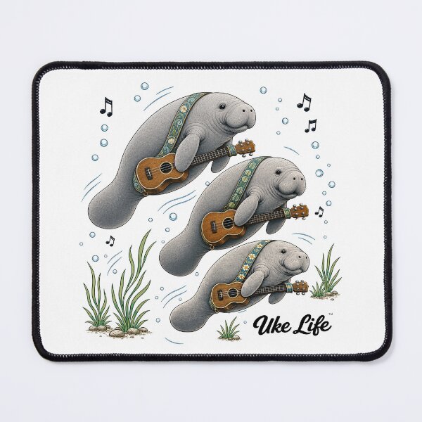 Item preview, Uke Life 3 Manatees – Carrying Ukes designed and sold by Ukulele Gent.
