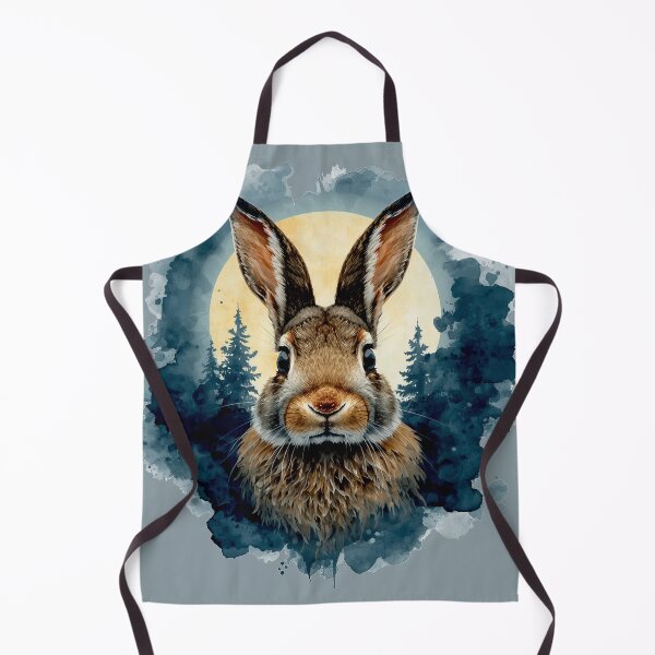 Item preview, Mystical Moon Rabbit Watercolor Forest Animal Art designed and sold by Biedroneczka.