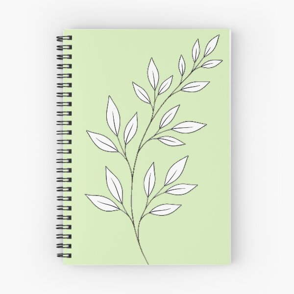 Item preview, Minimalist Botanical Branch Line Art - Elegant Black and White Leaves designed and sold by RBCTk.