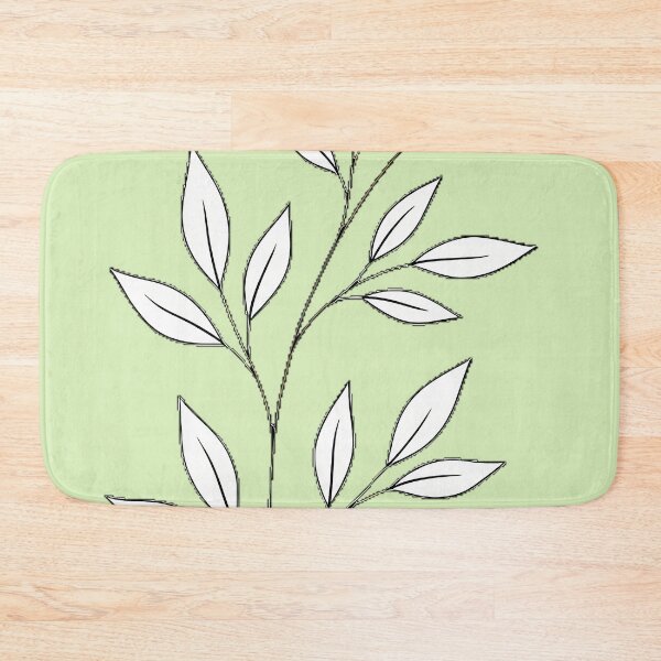 Item preview, Minimalist Botanical Branch Line Art - Elegant Black and White Leaves designed and sold by RBCTk.