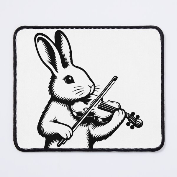 Item preview, Rabbit playing the violin designed and sold by heptenart.