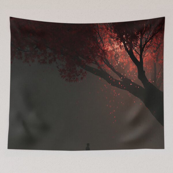 Item preview, Crimson Silence Beneath the Ancient Tree designed and sold by oanaunciuleanu.