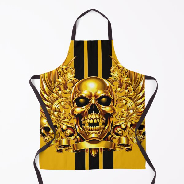 Item preview, Gold Metallic Skull With Wings — Luxury Gothic Graphic Art designed and sold by houta.
