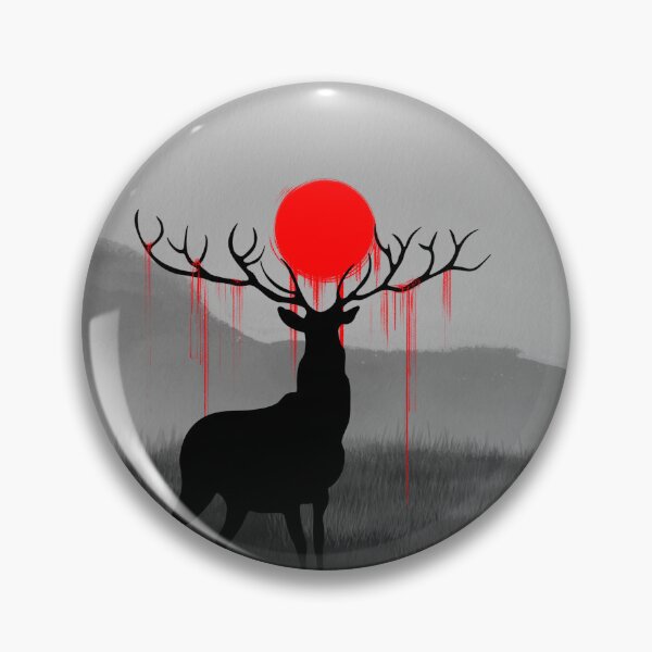 Item preview, Surreal Deer Beneath the Red Sun designed and sold by Ola-urb.