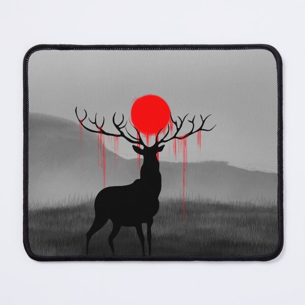 Item preview, Surreal Deer Beneath the Red Sun designed and sold by Ola-urb.