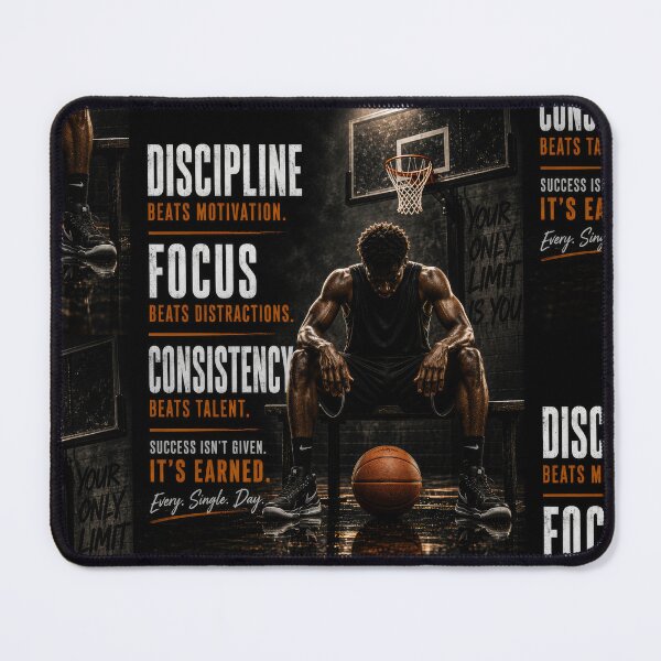 Item preview, Discipline Focus Consistency Basketball Motivation Poster designed and sold by ArtComixHaven.