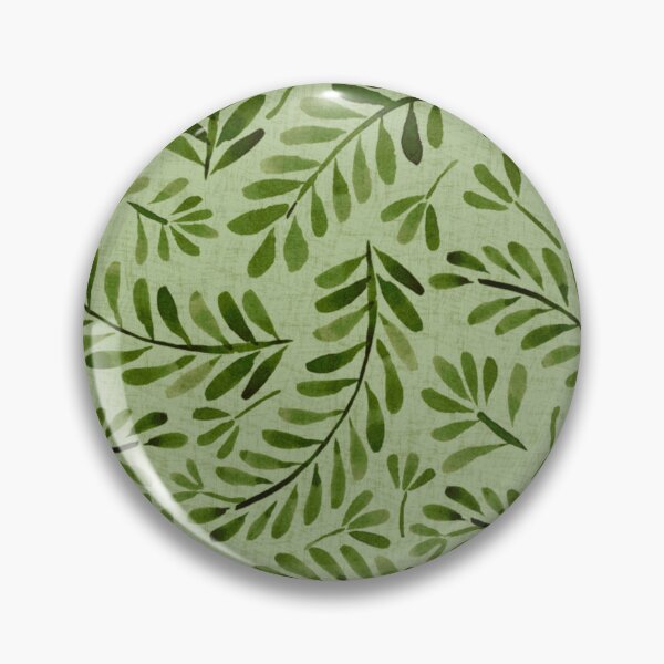 Item preview, Watercolor leaves in shades of green designed and sold by Hanna McCown.