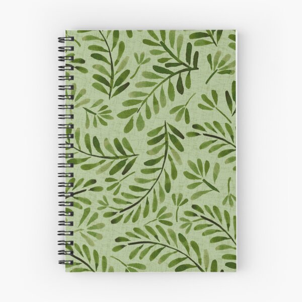 Item preview, Watercolor leaves in shades of green designed and sold by Hanna McCown.