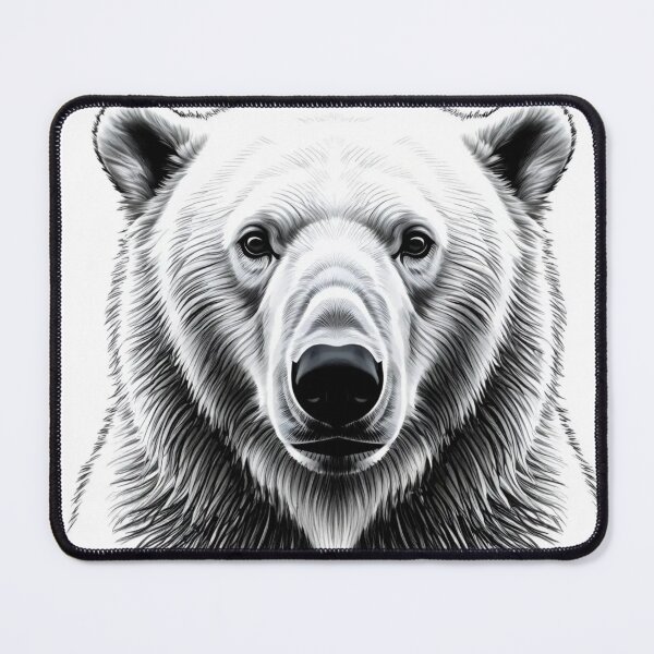 Item preview, Frozen Majesty: Realistic Polar Bear Sketch in the Arctic Silence designed and sold by Henrylifestyle2.