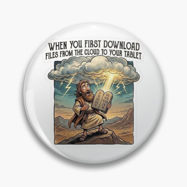 Item preview, When You First Download Files From The Cloud To Your Tablet – Biblical Tech Meme designed and sold by MerchlyMike.
