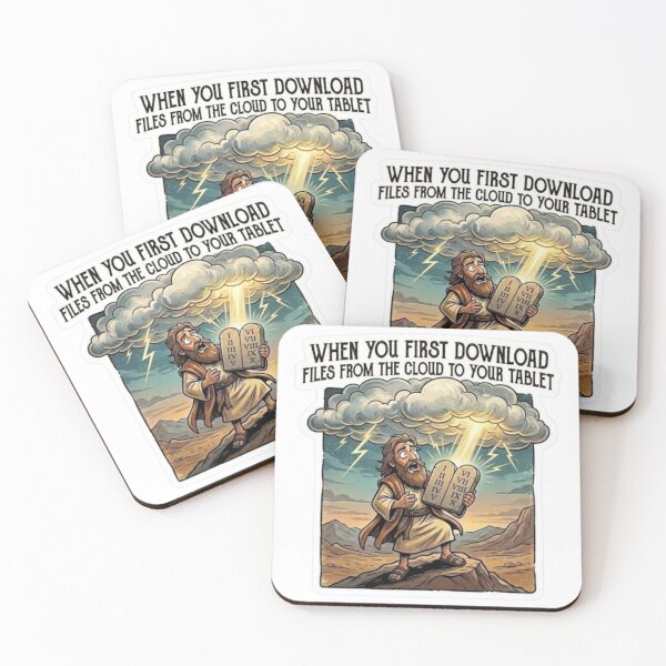 Item preview, When You First Download Files From The Cloud To Your Tablet – Biblical Tech Meme designed and sold by MerchlyMike.