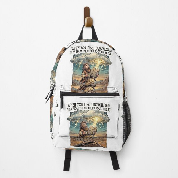 Item preview, When You First Download Files From The Cloud To Your Tablet – Biblical Tech Meme designed and sold by MerchlyMike.