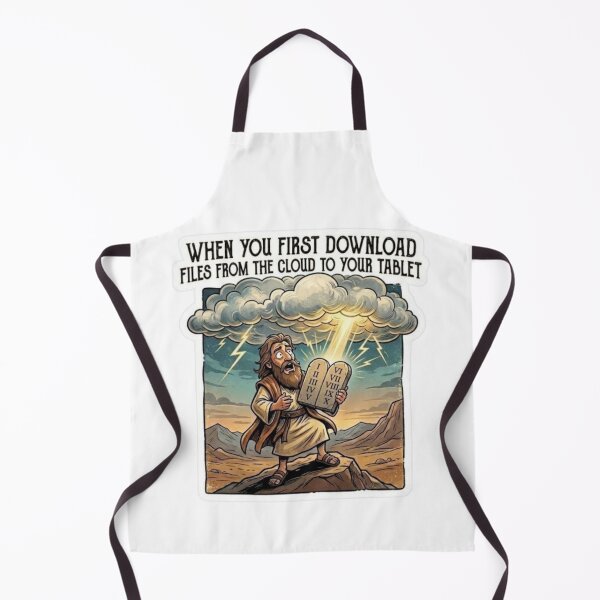 Item preview, When You First Download Files From The Cloud To Your Tablet – Biblical Tech Meme designed and sold by MerchlyMike.