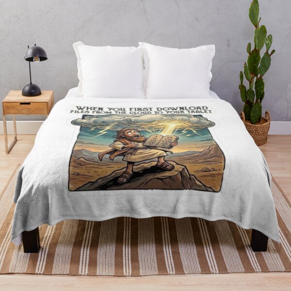 Item preview, When You First Download Files From The Cloud To Your Tablet – Biblical Tech Meme designed and sold by MerchlyMike.