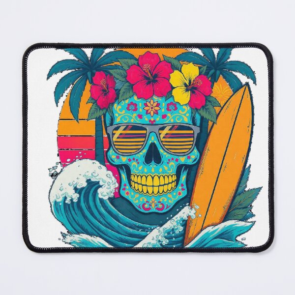 Item preview, Day of the Dead Surf Vibes – candy Skull designed and sold by Hairy-Coconuts.