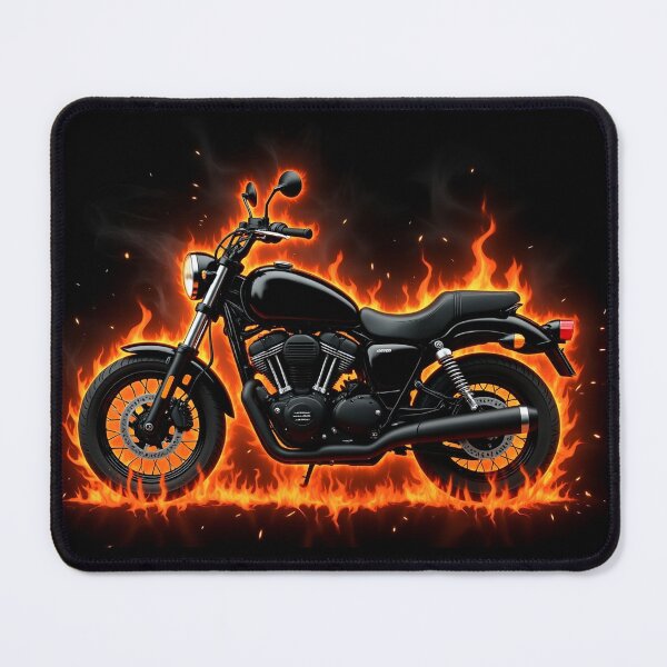 Item preview, Classic motorcycle in flames designed and sold by TheLandsOfMagic.
