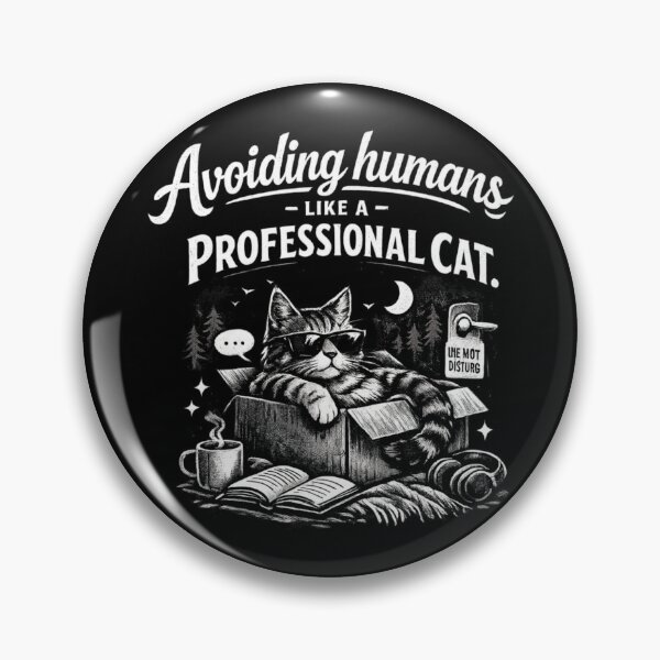 Item preview, Avoiding Humans Like a Professional Cat – Sarcastic Introvert Burnout Cat Aesthetic designed and sold by Ladys-Gents.