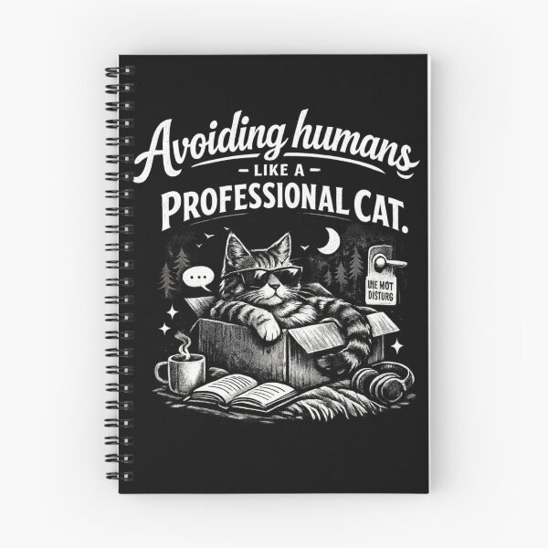 Item preview, Avoiding Humans Like a Professional Cat – Sarcastic Introvert Burnout Cat Aesthetic designed and sold by Ladys-Gents.
